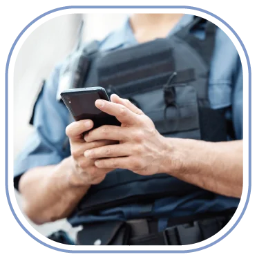 Policeman with Phone
